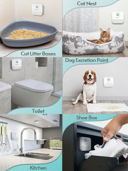 🌬️ DownyPaws™ 4000mAh Smart Cat Odor Purifier 🌿