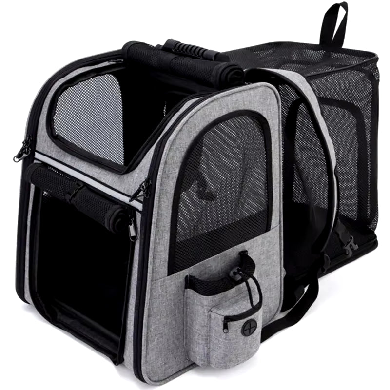 🎒🐾 Foldable & Expandable Pet Travel Backpack 🐕🐈