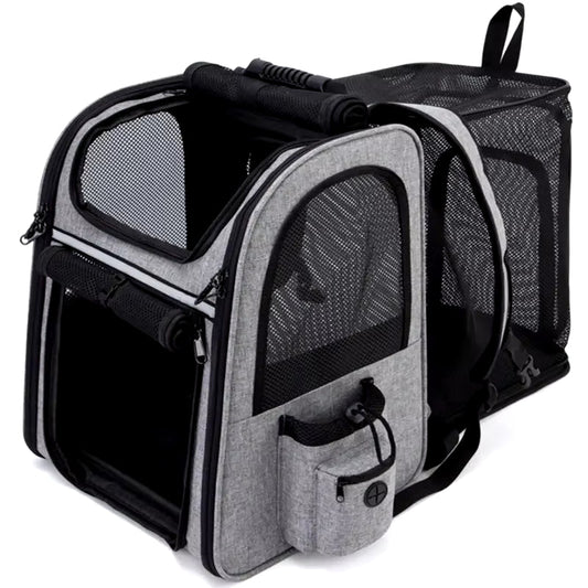 🎒🐾 Foldable & Expandable Pet Travel Backpack 🐕🐈