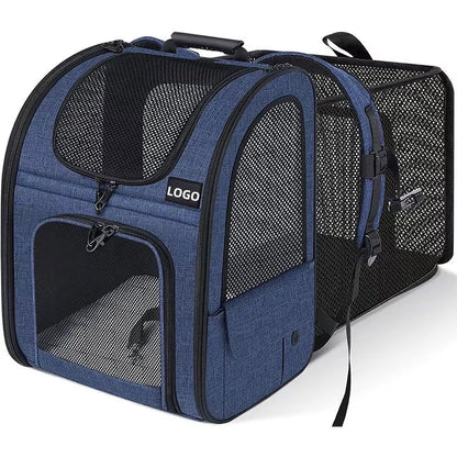 🎒🐾 Foldable & Expandable Pet Travel Backpack 🐕🐈