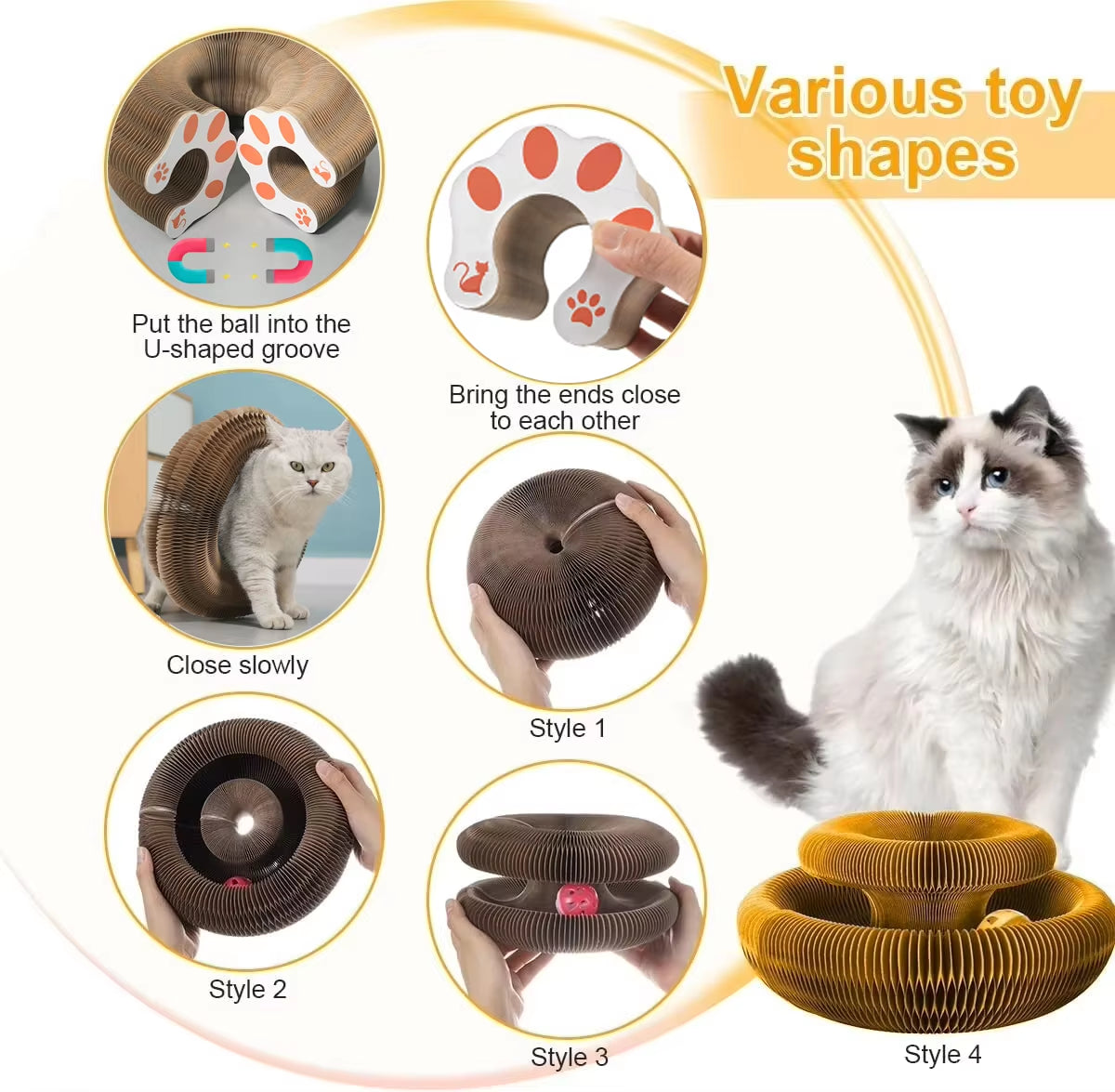 🔥 PurrPlay™ 3-in-1 Cat Scratcher Ball 🔥