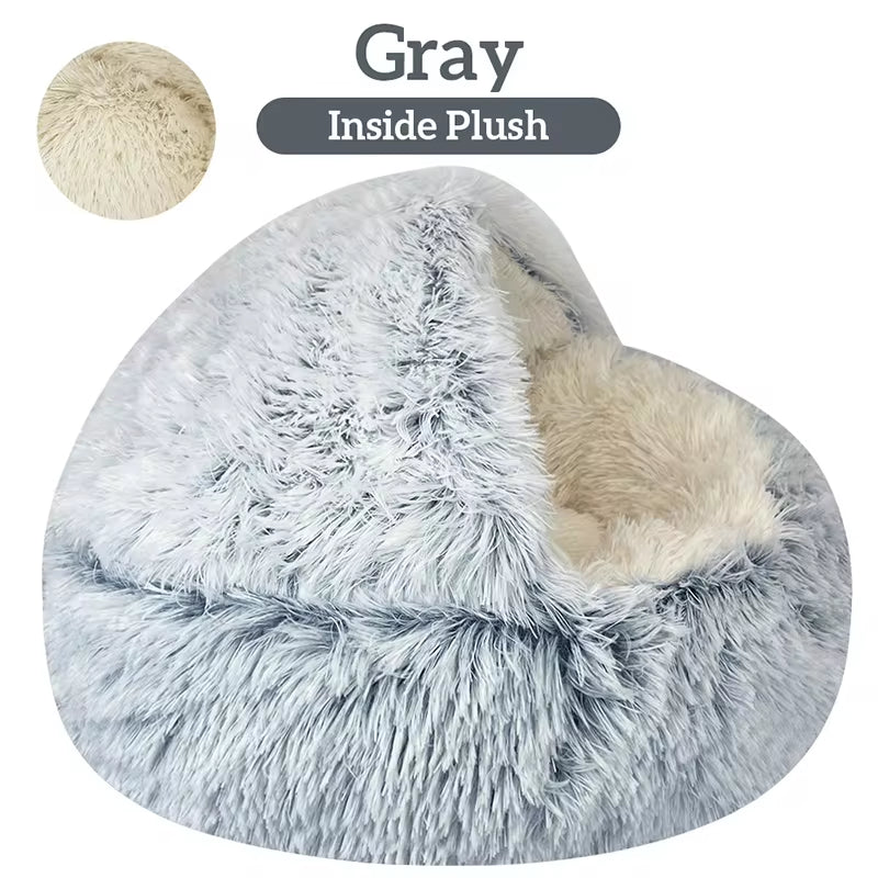 Winter Long Plush Cat Bed 