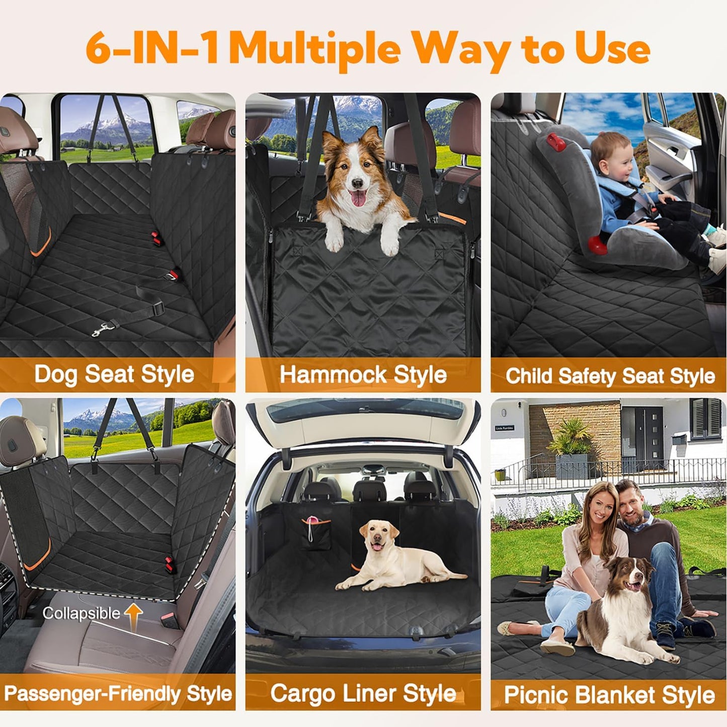 🔥 Kytely PawProof™ - Premium Dog Car Seat Cover 🔥