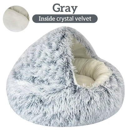 Winter Long Plush Cat Bed 