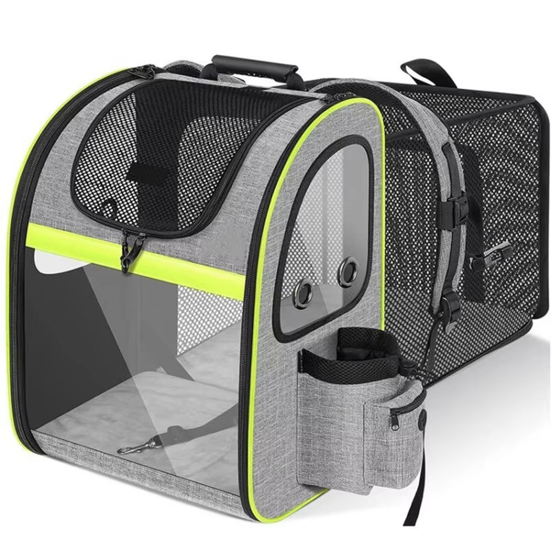 🎒🐾 Foldable & Expandable Pet Travel Backpack 🐕🐈